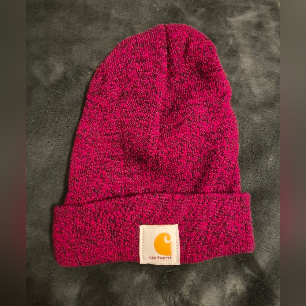 Carhartt Mens Heather Red/black Knit Beanie